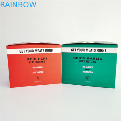 बीफ़ बिल्टॉन्ग के लिए ऑफ़सेट प्रिंटिंग टियर ऑफ़ पेपर बॉक्स