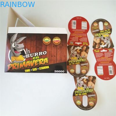 पाउडर सेक्स कैप्सूल के लिए पेपर बॉक्स के साथ यौन संवर्धन गोलियां राइनो मैक्स 150K 3 डी ब्लिस्टर कार्ड