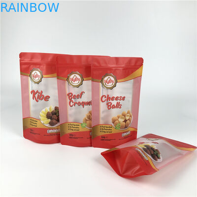 प्लास्टिक GMOPP VMPET स्पष्ट खिड़की के साथ जिपर बैग खड़े हो जाओ