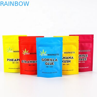 Resealable खरपतवार CBD VMPET 180mic Mylar पाउच खड़े हो जाओ