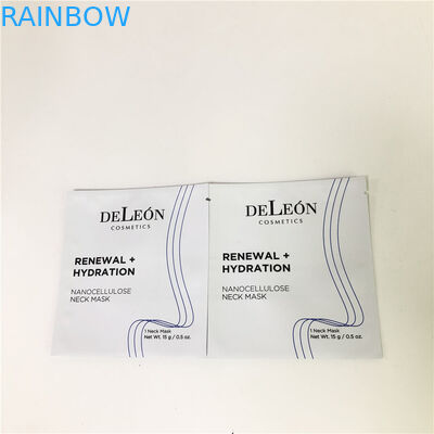 फ्लैट सफेद मुखौटा बैग अनुकूलित कॉस्मेटिक नमूना छोटे टिप नमूना क्रीम पैकेजिंग बैग