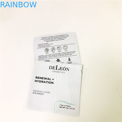 फ्लैट सफेद मुखौटा बैग अनुकूलित कॉस्मेटिक नमूना छोटे टिप नमूना क्रीम पैकेजिंग बैग