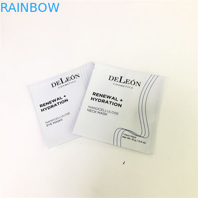 फ्लैट सफेद मुखौटा बैग अनुकूलित कॉस्मेटिक नमूना छोटे टिप नमूना क्रीम पैकेजिंग बैग