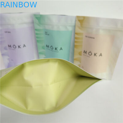 जिपर के साथ पूर्ण रंग मुद्रण 200 ग्राम बॉडी स्क्रब स्टैंड थैली एल्यूमीनियम पन्नी खाली कॉफी बैग