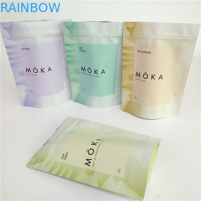 जिपर के साथ पूर्ण रंग मुद्रण 200 ग्राम बॉडी स्क्रब स्टैंड थैली एल्यूमीनियम पन्नी खाली कॉफी बैग