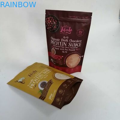 120 माइक्रोन स्टैंड अप मैट प्रोटीन पाउडर मायलर जिप पाउच