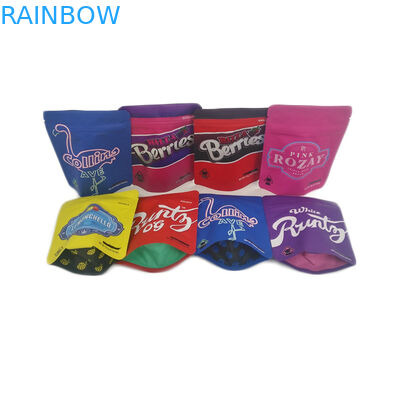 शिप स्मेल प्रूफ 3.5g पाउच फॉयल जिपर सॉफ्ट टच एडिबल रेसेबल कैनबिस फ्लावर पैकेजिंग मायलार बैग के लिए तैयार