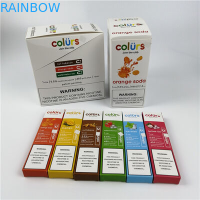 Vape पेन Cmyk होलोग्राम पेपर कार्ड फफोले बक्से गर्म मुद्रांकन