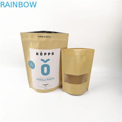 क्राफ्ट पेपर स्टैंड अप CYMK 6oz 8oz स्नैक बैग पैकेजिंग