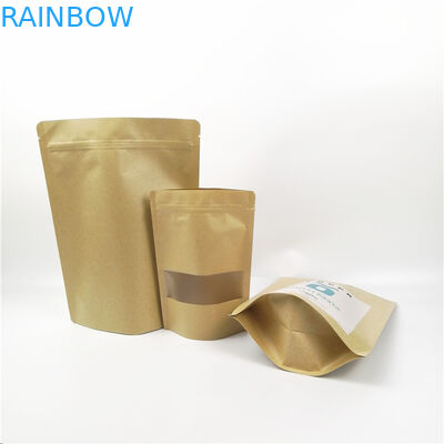 क्राफ्ट पेपर स्टैंड अप CYMK 6oz 8oz स्नैक बैग पैकेजिंग