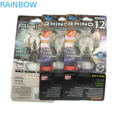 कठोर रॉक्स पुरुष संवर्धन गोली राइनो 69 ब्लिस्टर 3 डी कार्ड डिस्प्ले बॉक्स