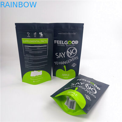 स्नैक्स फूड मायलर 110mic जिपर स्टैंडिंग पाउच स्वनिर्धारित लोगो