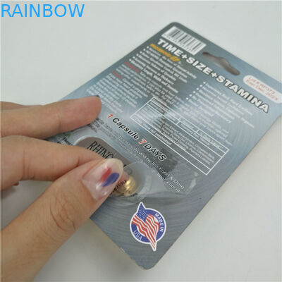 चमकदार परिष्करण संवर्धन राइनो 7 9x12 सेमी 3 डी पैकिंग कार्ड