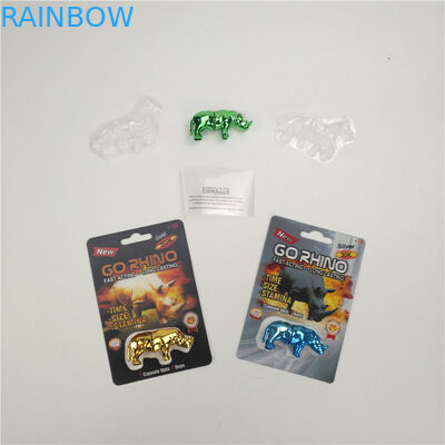 चमकदार परिष्करण संवर्धन राइनो 7 9x12 सेमी 3 डी पैकिंग कार्ड