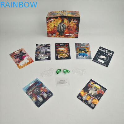 चमकदार परिष्करण संवर्धन राइनो 7 9x12 सेमी 3 डी पैकिंग कार्ड