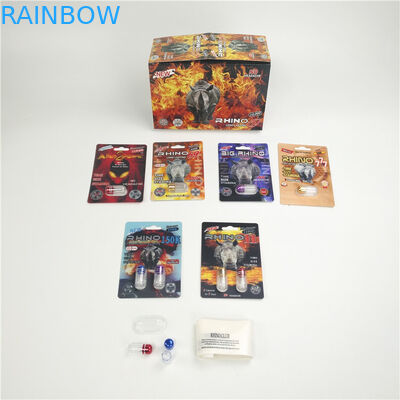 चमकदार परिष्करण संवर्धन राइनो 7 9x12 सेमी 3 डी पैकिंग कार्ड