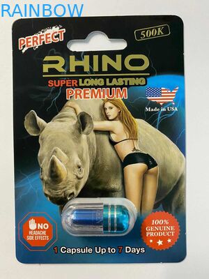 Recyclable CMYK Rhino 69 3 डी पिल पैकेजिंग कार्ड