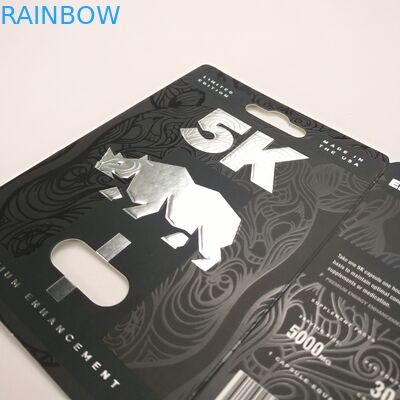 चमकदार सतह 9x12 सेमी राइनो कैप्सूल ब्लिस्टर पेपर कार्ड