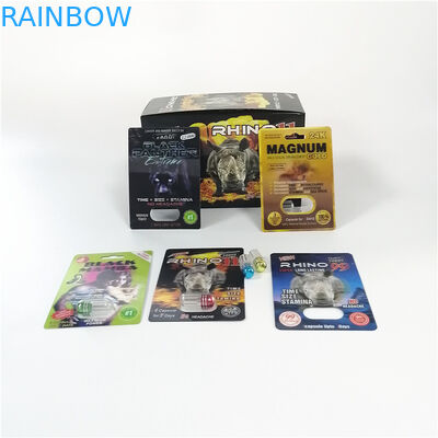 संवर्धन गोलियां 350g राइनो 69 3 डी ब्लिस्टर कार्ड प्लास्टिक