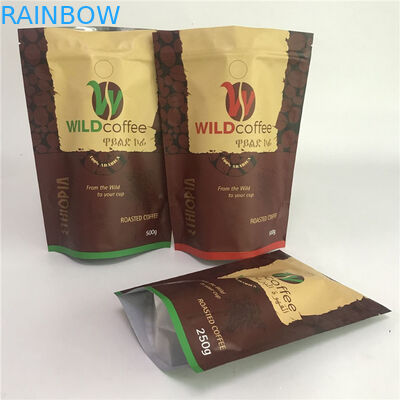 कॉफी पैकेजिंग के लिए डिजिटल प्रिंटिंग सैंपल उपलब्ध मैट एल्युमिनियम फॉयल बैग्स