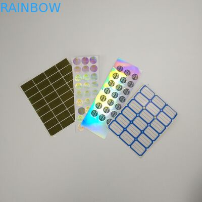 बोतलों के लिए VMPET 60x60MM 20 माइक्रोन होलोग्राफिक फिल्म लेबल