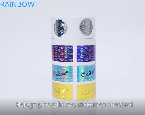 होलोग्राफिक 60mic सजावटी स्टिकर चिपकने वाला लेबल यूवी CYMK