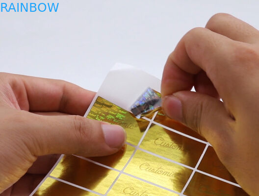 होलोग्राफिक 60mic सजावटी स्टिकर चिपकने वाला लेबल यूवी CYMK