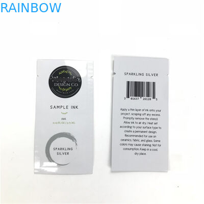 मेकअप उत्पादों के लिए चेहरे की क्लींजर आई सीरम थ्री साइड सील्ड टिप के लिए स्वनिर्धारित डिस्पोजेबल छोटे सैंपल पाउच