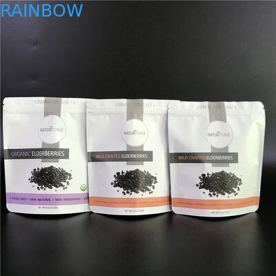 जिपर के साथ मुद्रित लोगो Mylar बैग के साथ एल्यूमीनियम पन्नी थैली अनुकूलित बैग