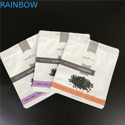 जिपर के साथ मुद्रित लोगो Mylar बैग के साथ एल्यूमीनियम पन्नी थैली अनुकूलित बैग