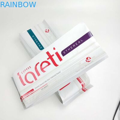 कॉफी बीन पैकेजिंग पाउच के लिए एल्यूमीनियम पन्नी वाल्व के साथ कस्टम resealable मैट फिल्म साइड कली बैग