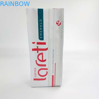 कॉफी बीन पैकेजिंग पाउच के लिए एल्यूमीनियम पन्नी वाल्व के साथ कस्टम resealable मैट फिल्म साइड कली बैग