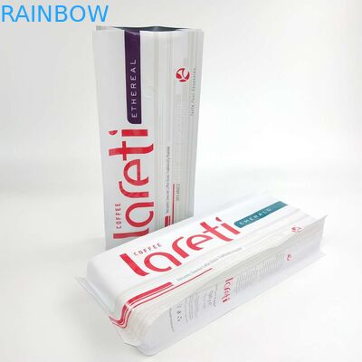 कॉफी बीन पैकेजिंग पाउच के लिए एल्यूमीनियम पन्नी वाल्व के साथ कस्टम resealable मैट फिल्म साइड कली बैग