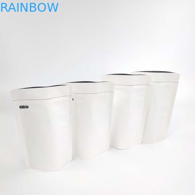 Oem कस्टम 1/8 OZ सफेद लोगो आकार resealable एल्यूमीनियम पन्नी 120 माइक्रोन क्राफ्ट पेपर स्टैंड पैकेजिंग पाउच