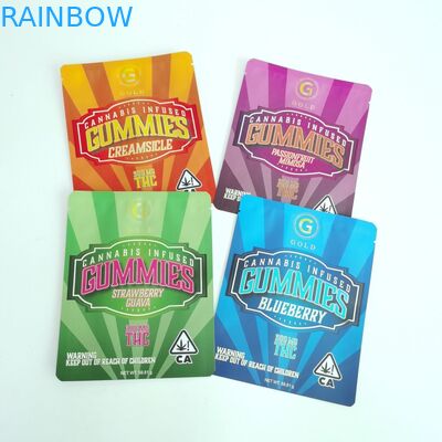 जिपर के साथ डिजिटल प्रिंटिंग थ्री साइड सील पाउच कस्टमाइज्ड फ्लैट बैग