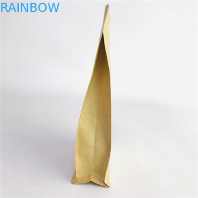 कस्टम स्वीकार किए जाते हैं जिपर के साथ इको-फ्रेंडली बैग क्राफ्ट पेपर पीएलए बैग खड़े हो जाते हैं