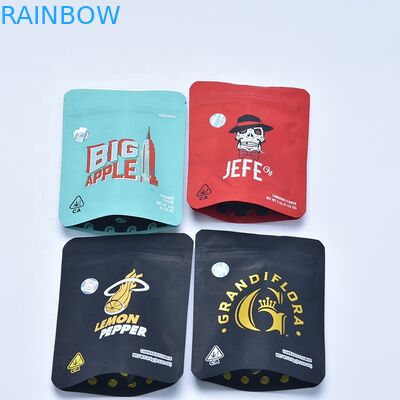 3.5 ग्राम कस्टम मुद्रण खरपतवार पैकेजिंग ज़िपलॉक गंध सबूत कुकीज़ Mylar बैग चाइल्डप्रूफ ज़िपलॉक बैग