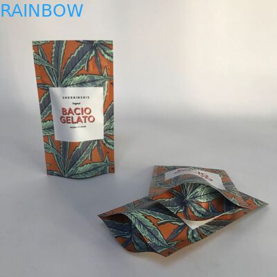 कस्टम स्वीकृत मैट एल्यूमीनियम पन्नी कैनबिस पैकेजिंग बैग खड़े हो जाओ