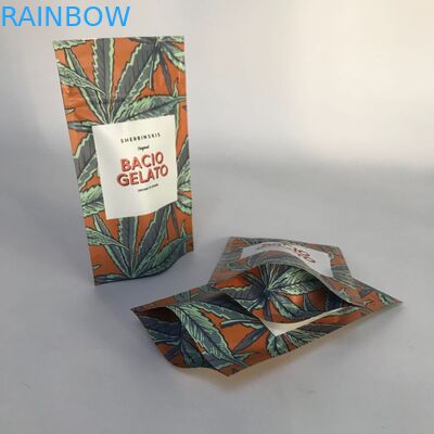 कस्टम स्वीकृत मैट एल्यूमीनियम पन्नी कैनबिस पैकेजिंग बैग खड़े हो जाओ