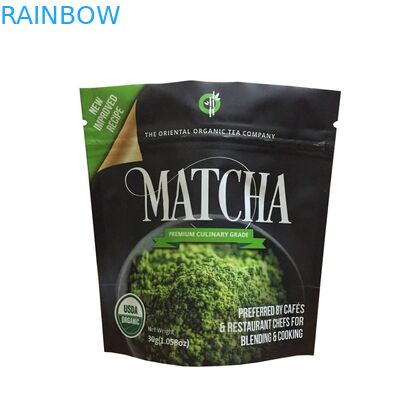 कस्टम मुद्रण ZipLock बैग एल्यूमीनियम पन्नी पाउच Matcha ग्रीन टी पाउडर पैकिंग बैग खड़े हो जाओ