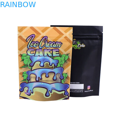 सीबीडी वीड्स के लिए मायलर बैग गमी कैंडी बीयर पैकेजिंग बैग फ्लेवर हर्ब फ्लावर ड्राय टोबैको रिटेल बैग पर टिका हुआ है