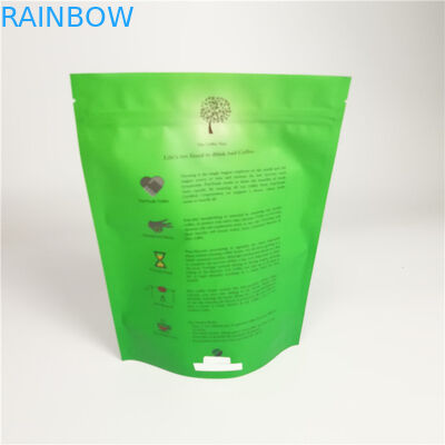 खाद्य ग्रेड जिपर के साथ Recyclable कॉफी पैकेजिंग बैग खड़े