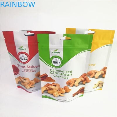 मैट एल्यूमीनियम पन्नी कस्टम स्वीकार किए जाते हैं जिपर के साथ पाउच खड़े हो जाओ