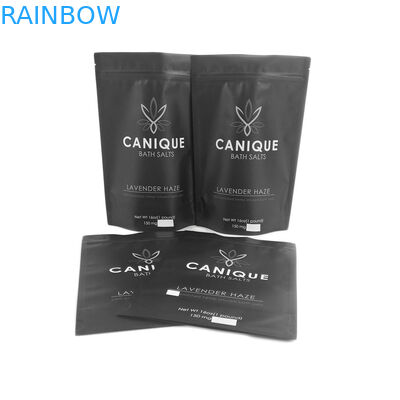 गंध सबूत बैग खाद्य ग्रेड जिपर बैग सूखी फूल के बीज धातु चमकदार चांदी कस्टम लोगो 16OZ स्नान नमक Mylar बैग