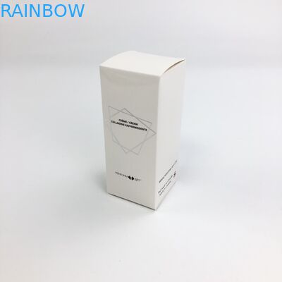 थोक कस्टम गर्म मुद्रांकन मैट फिल्म के साथ कॉस्मेटिक नमूना खाद्य बरौनी कागज बॉक्स पैकेजिंग के लिए 350 ग्राम सफेद कार्डबोर्ड