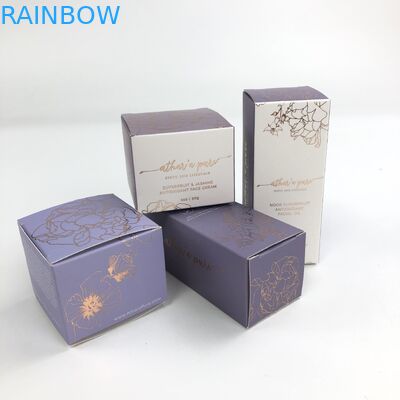 कस्टम ग्लास चमकदार यूवी मैट फिल्म 400 ग्राम मोटाई के साथ सफेद नमूना कॉस्मेटिक नमूना Argan तेल पेपर बॉक्स पैकेजिंग के लिए