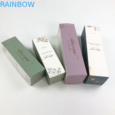 कस्टम ग्लास चमकदार यूवी मैट फिल्म 400 ग्राम मोटाई के साथ सफेद नमूना कॉस्मेटिक नमूना Argan तेल पेपर बॉक्स पैकेजिंग के लिए