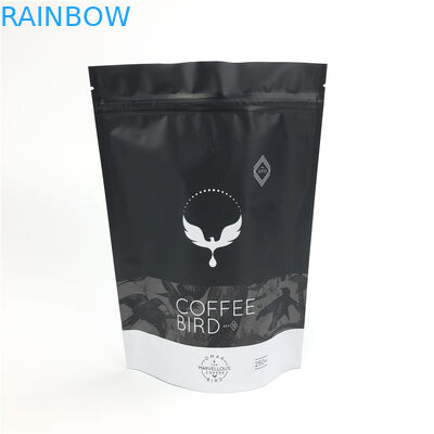 ब्लैक मैट स्नैक प्लास्टिक पाउच पैकेजिंग कॉफी बैग्स विथ वन वे वाल्व