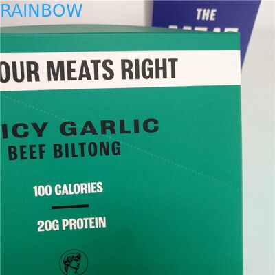 स्नैक एनर्जी बार डिस्प्ले बॉक्स के लिए कस्टम मुद्रित छोटे बीफ जेरकी कार्डबोर्ड पेपर बॉक्स क्राफ्ट पेपर बॉक्स