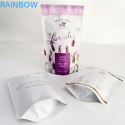 बाथ साल्ट्स और हर्ब्स के लिए ओईएम स्टैंड अल्युमिनियम डॉयपैक गोल्ड फॉयल इफेक्ट प्लास्टिक पैकेजिंग बैग्स